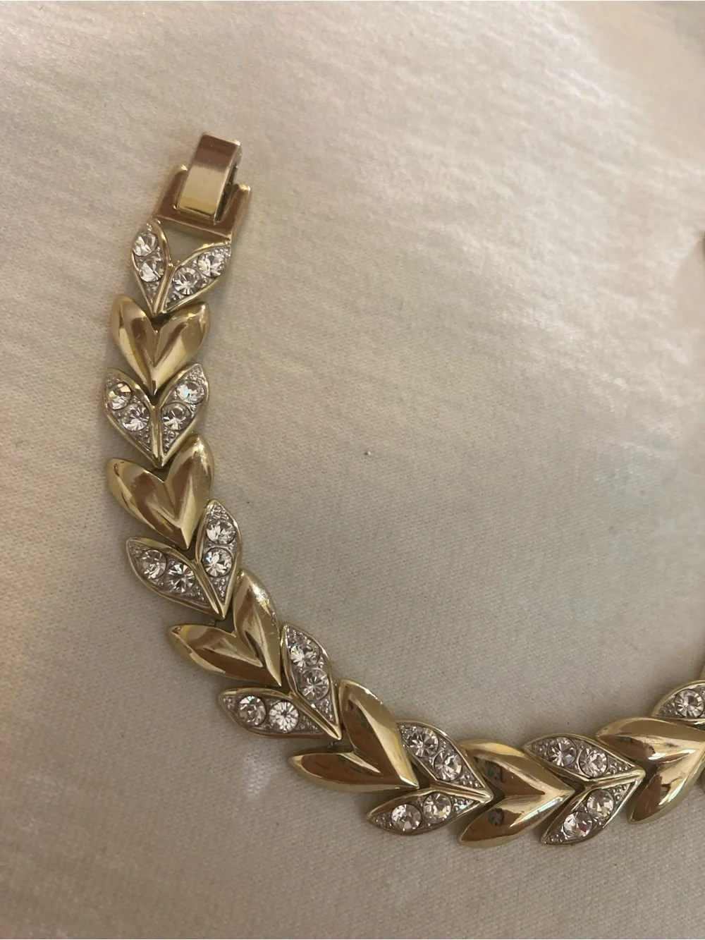 Marked GP Gold Plated Bracelet with Brilliant Crystals